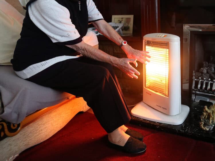 File photo dated 19/11/14 of a stock photo of an elderly lady with her electric fire on at home. Urgent calls have been made to increase support for older people on low incomes after a survey found almost all its respondents were worried about paying bills next month. Issue date: Tuesday March 15, 2022.