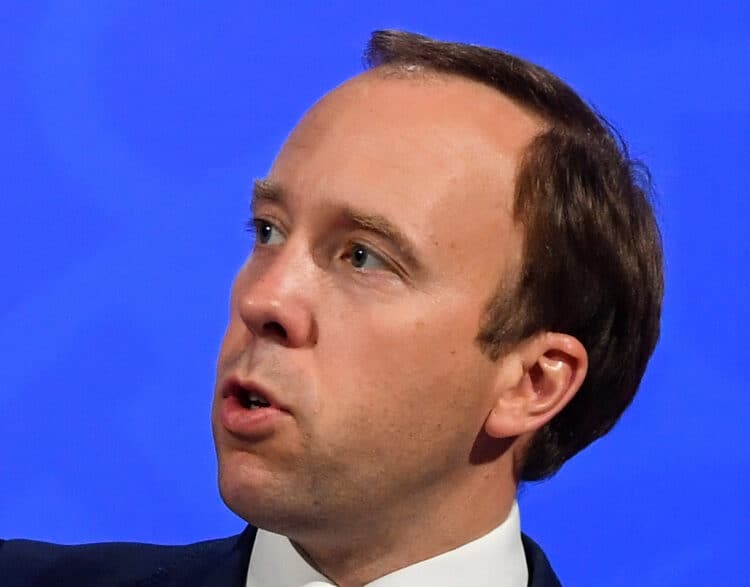 Health Secretary Matt Hancock during a media briefing in Downing Street, London, on coronavirus (Covid-19). Picture date: Wednesday May 19, 2021.