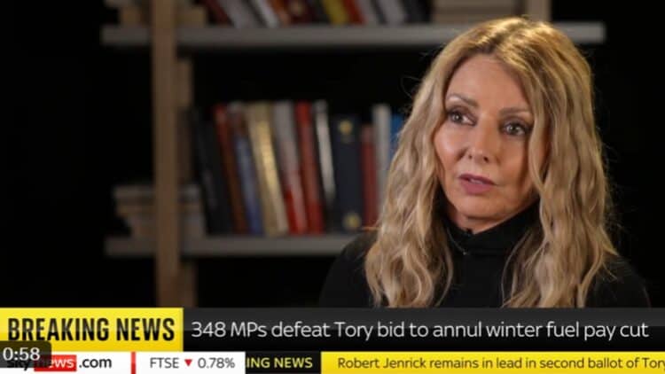 Presenter and author Carol Vorderman has called on the prime minister to apologise over cutting winter fuel payments for pensioners.